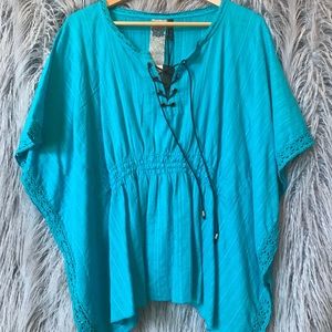 BUFFALO DAVID BITTON GORGEOUS TURQUOISE TOP